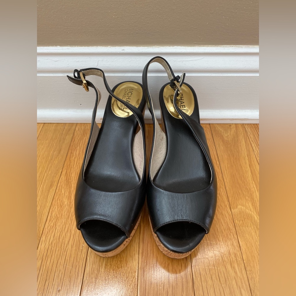 Michael Kors black platform sandals size 6